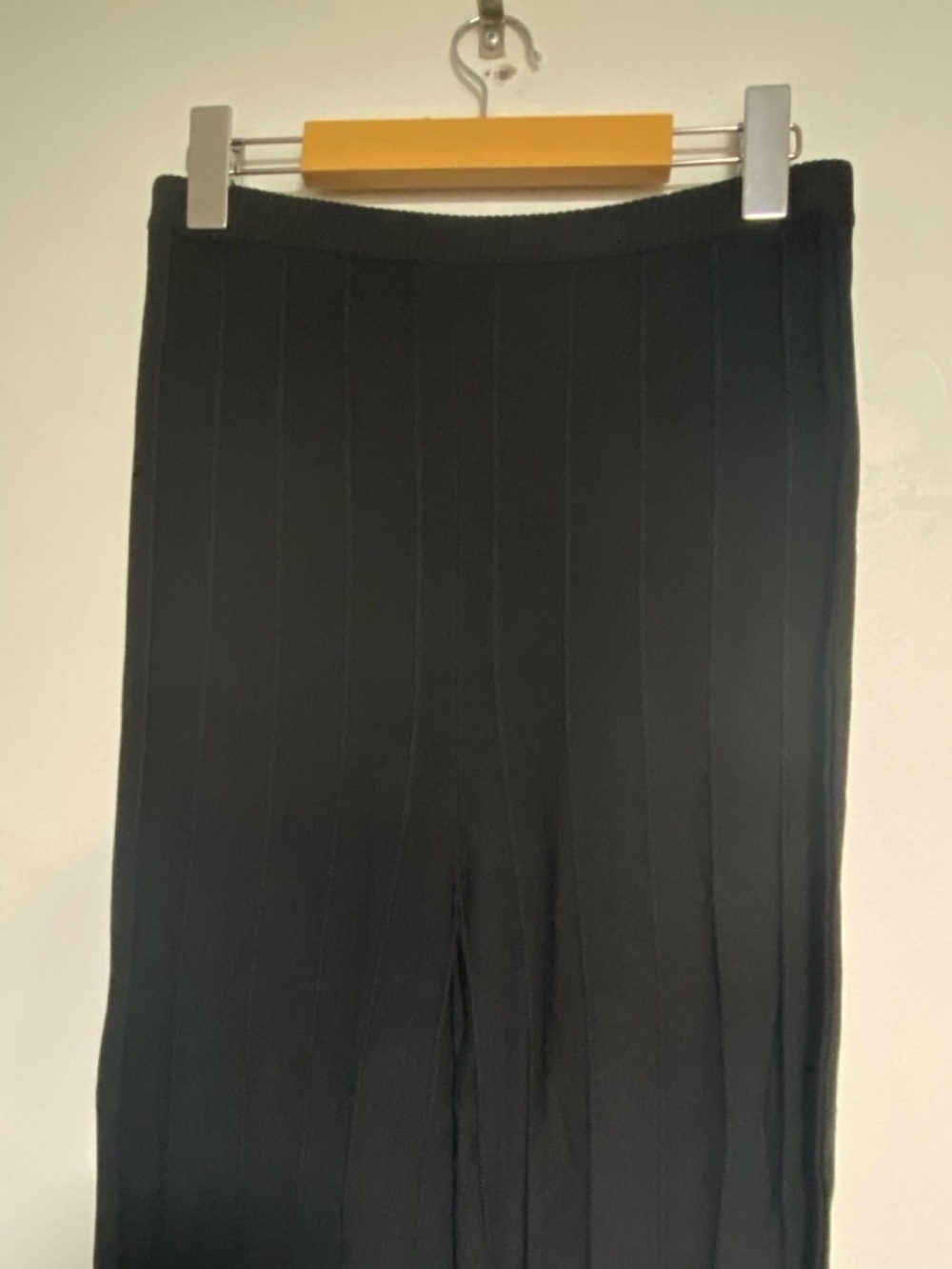 Dynamite Black Ribbed Pull-On Wide Leg Pants Size P/S - Picture 7 of 10
